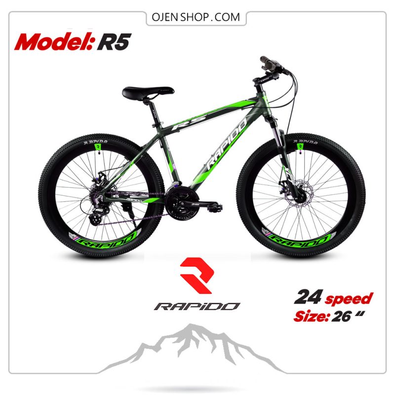 دوچرخه | دوچرخه کوهستان | دوچرخه ورزشی { دوچرخه رپیدو | دوچرخه rapidoa | R۵ | دوچرخه راپیدو سبز r5