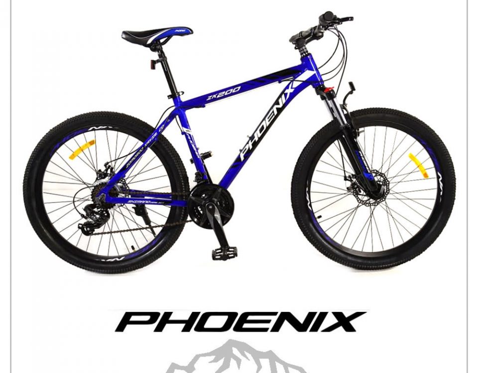 دوچرخه phoenix فونیکس ۲۶ اینچ ، ۲۱ دنده لوازم شیمانو اصلی مدل phoenix zk200 رنگ آبی
