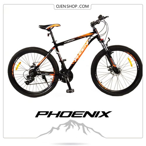 دوچرخه phoenix فونیکس ۲۶ اینچ ، ۲۱ دنده لوازم شیمانو اصلی مدل phoenix zk200 رنگ نارنجی