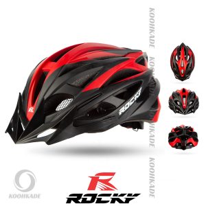 کلاه ایمنی دوچرخه سواری ROCKY مدل HY032 رنگ قرمز مشکی
