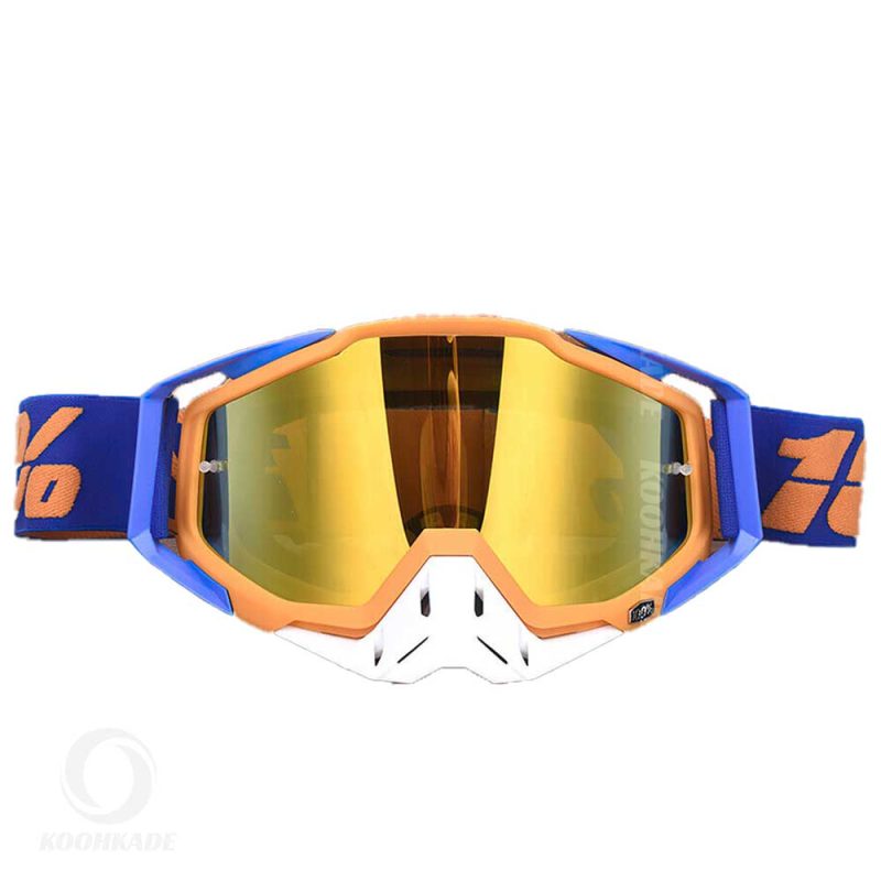 عینک طوفان و اسکی 100% فریم نارنجی لنز نارنجی RACECRAFT