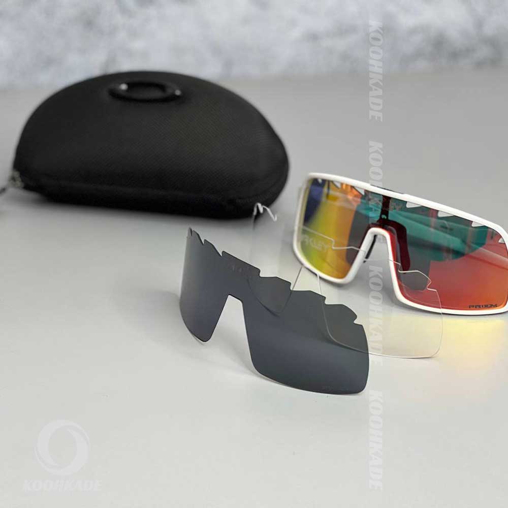 عینک ورزشی اوکلی 3 لنز مدل SUTRO GOLD| عینک آفتابی | عینک دودی | عینک ورزشی | عینک کوهنوردی | خرید عینک آفتابی | قیمت عینک دودی | عینک اقساطی | عینک مردانه | عینک زنانه | عینک جدید | عینک اورجینال | عینک اصل