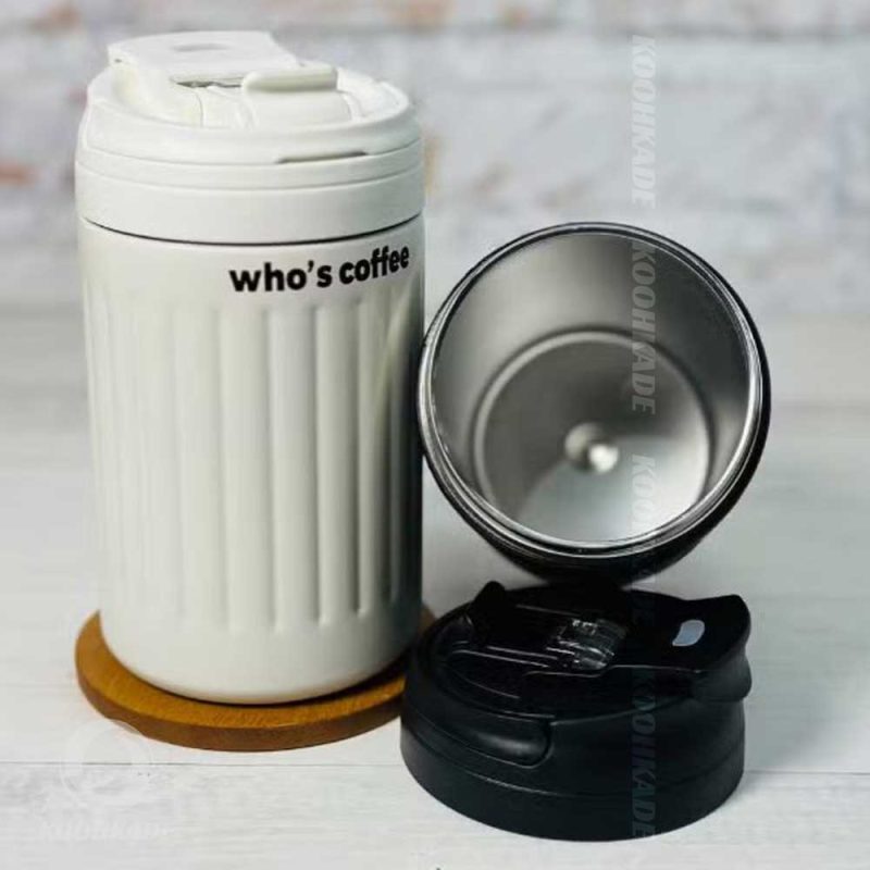 تراول ماگ WHOS COFFEE دو درب 480 میلیمتر | تراول ماگ WHOS COFFEE | تراول ماگ Iهوز کافی تراول ماگ لایو 400 میلی لیتر | تراول ماگ لایو کوهنوردی | تراول ماگ لایو کمپینگ | تراول ماگ لایو طبیعتگردی