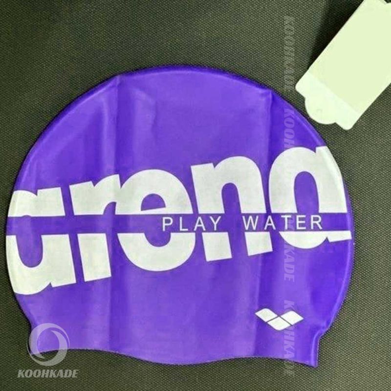 کلاه شنا ARENA | کلاه شنا ضد آب برای موهای بلند اسپورتی sporty|کلاه شنا طرح ارینا مدل آجدار Bonnet Silicone-22 |کلاه شنا آجدار اسپورتی