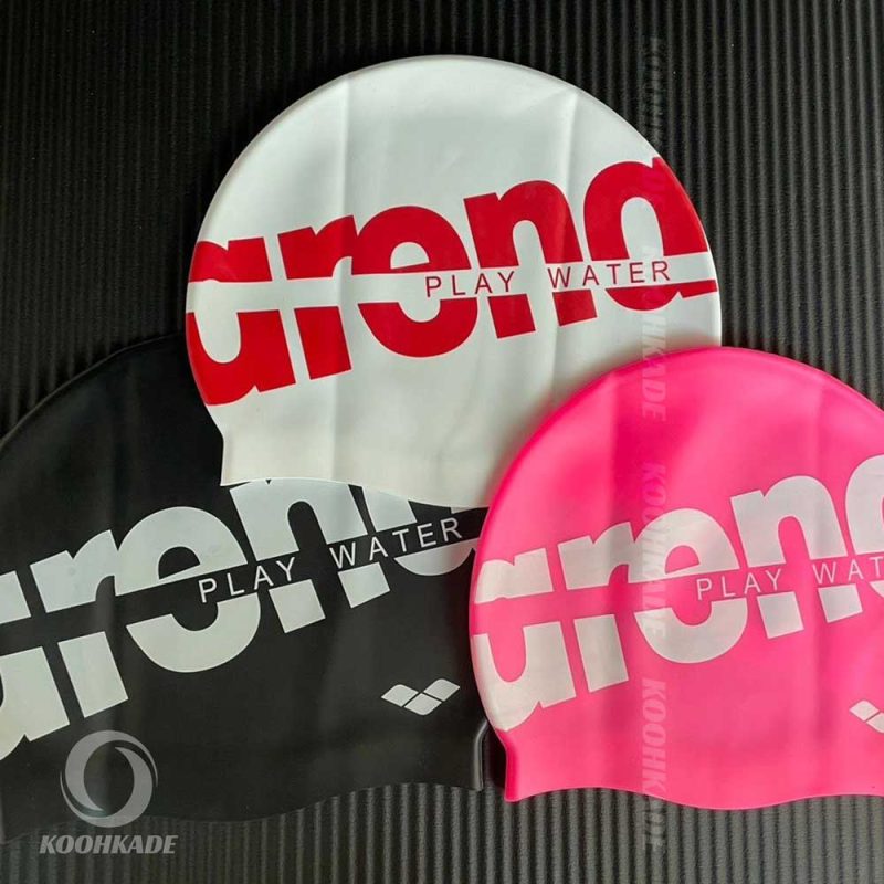 کلاه شنا ARENA | کلاه شنا ضد آب برای موهای بلند اسپورتی sporty|کلاه شنا طرح ارینا مدل آجدار Bonnet Silicone-22 |کلاه شنا آجدار اسپورتی