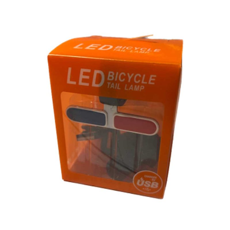 چراغ عقب پلیسی شارژی LED |چراغ عقب دوچرخه شارژی مدل POL1 | چراغ دوچرخه پلیسی شارژی عقب LED BICYCLE