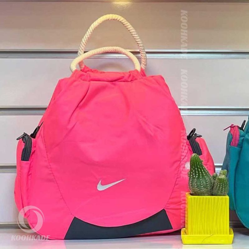 ساک طنابی NIKE | ساک استخری طنابی | کیف استخر ساکی زنانه | کیف ورزشی زنانه طرح نایک