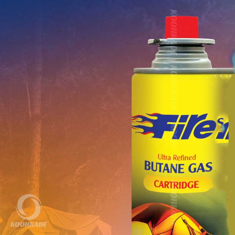 کپسول گاز سوپاپ دار BUTANE GAS 400ML | کپسول گاز بوتان 400 میل | کپسول گاز استوانه ای fire