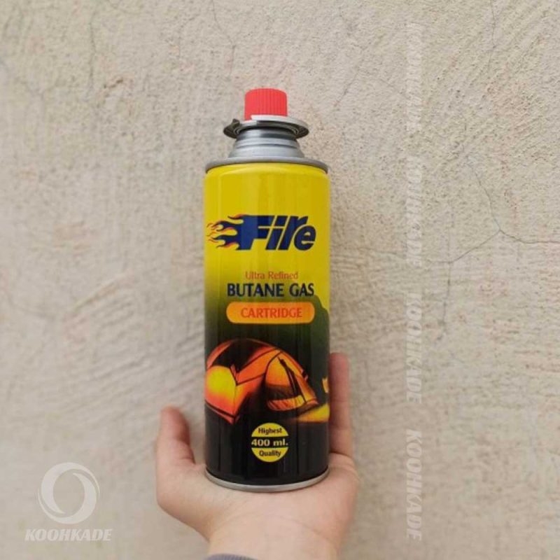 کپسول گاز سوپاپ دار BUTANE GAS 400ML | کپسول گاز بوتان 400 میل | کپسول گاز استوانه ای فایر