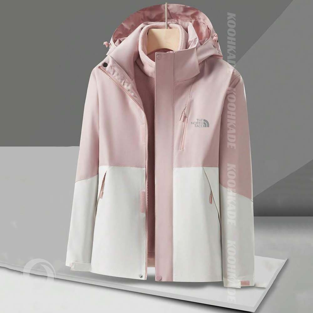 کاپشن دوپوش زنانه NORTHFACE دو رنگ 96888 | خرید کاپشت دوپوش | قیمت کاپشن دوپوش زنانه | کاپشن نورث فیس دو پوش | کاپشن نورث فیس زنانه | کاپشن زنانه دوپوش نورس فیس | کوهکده