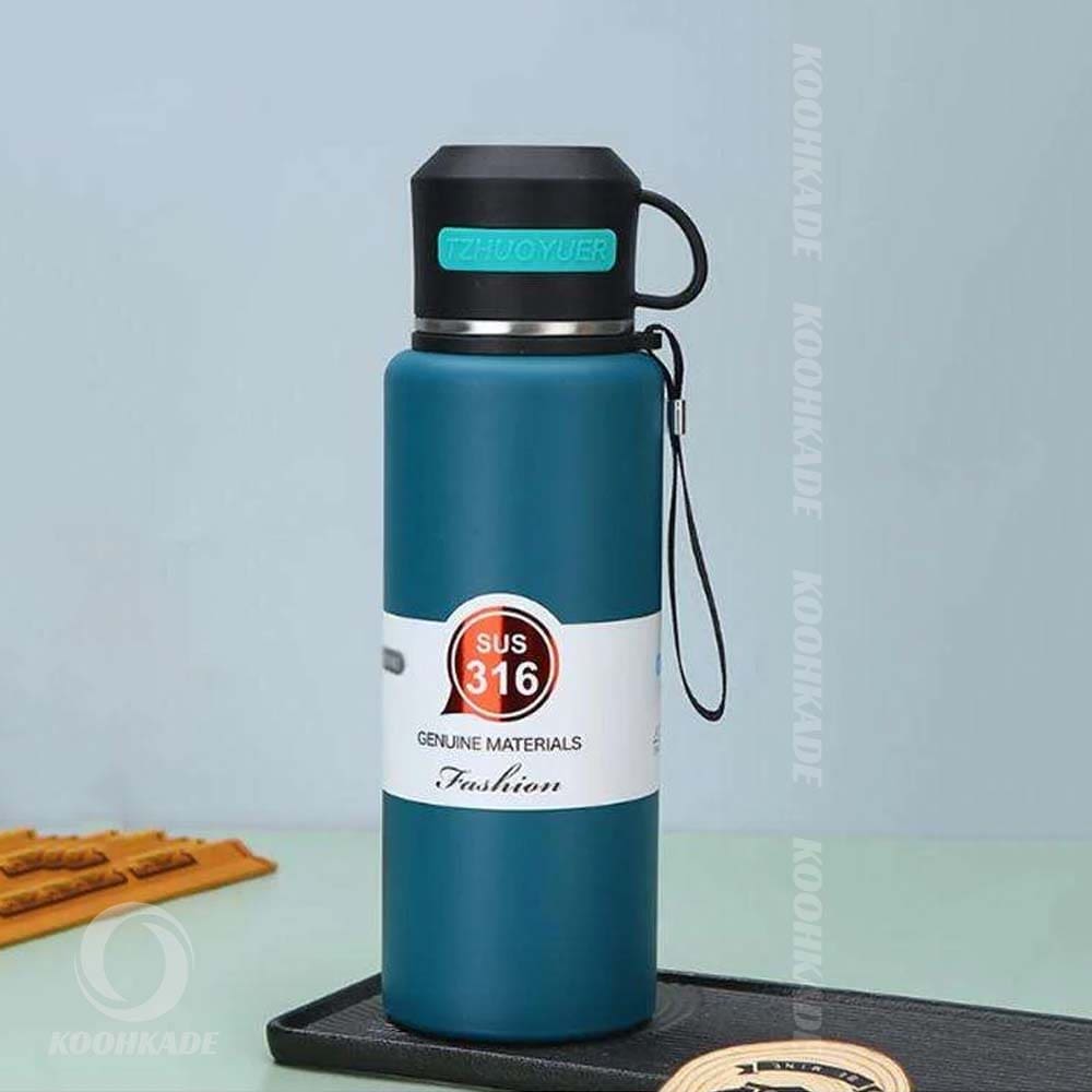 فلاسک TZHUOYUER مدل 800ML | خرید فلاسک استیل 800 میل | فلاسک چایی 800 میلی | خرید فلاسک لیوان دار | قیمت فلاسک استیل | فلاسک استیل دیجی کالا | خرید فلاسک 0.8 لیتر | کوهکده
