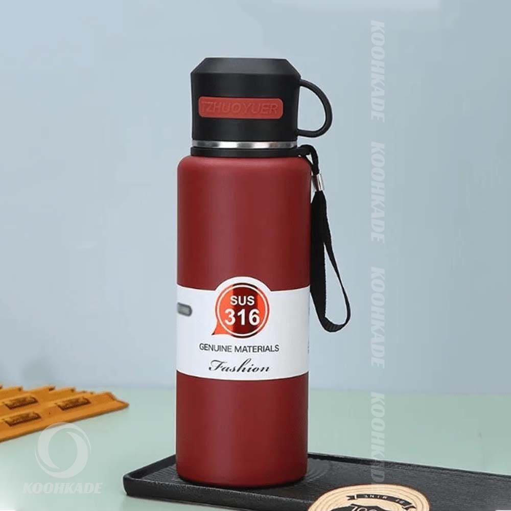 فلاسک TZHUOYUER مدل 800ML | خرید فلاسک استیل 800 میل | فلاسک چایی 800 میلی | خرید فلاسک لیوان دار | قیمت فلاسک استیل | فلاسک استیل دیجی کالا | خرید فلاسک 0.8 لیتر | کوهکده