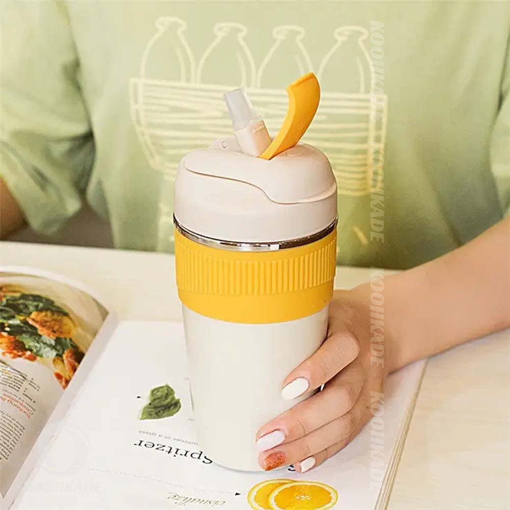 تراول ماگ 480ML دور سیلیکونی AHHUAT | خرید ماگ دور سیلیکونی | ماگ 480 میل | ماگ 480 میلی دیجی کالا | قیمت ماگ دور سیلیکونی 480 میلی | کوهکده