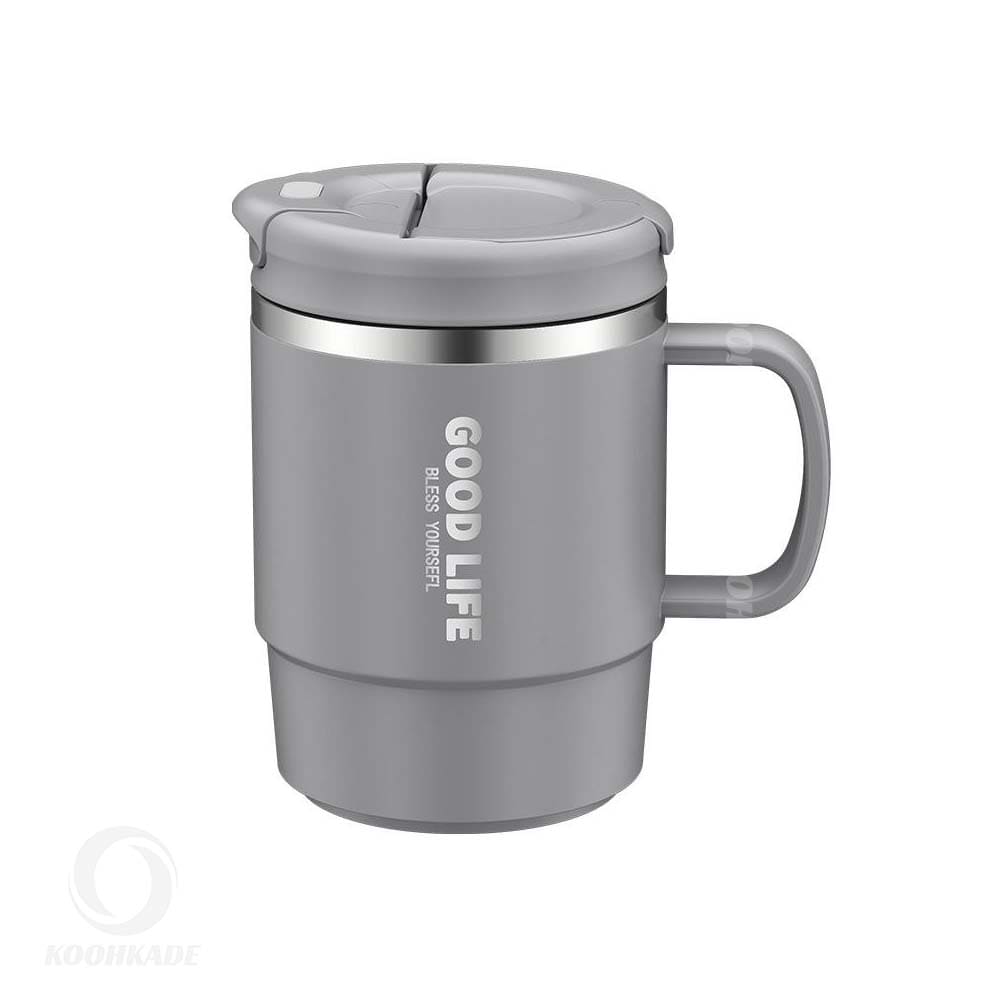 تراول ماگ GOOD LIFE مدل 550ML | خرید تراول ماگ گود لایف | قیمت تراول ماگ 550 میلی لیتری | خرید تراول ماگ نیم لیتری | تراول ماگ دیجی کالا | خرید تراول ماگ | تراول ماگ دسته دار | تراول ماگ با قاشق | کوهکده