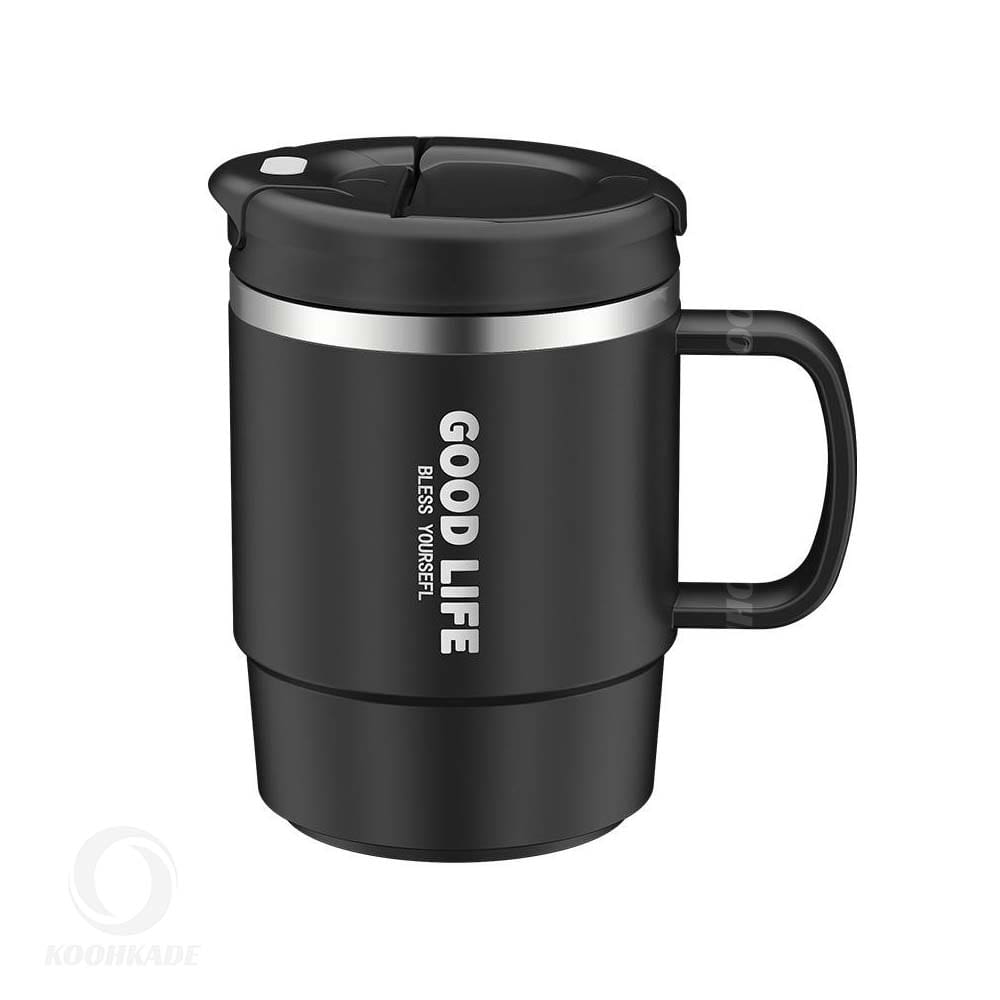 تراول ماگ GOOD LIFE مدل 550ML | خرید تراول ماگ گود لایف | قیمت تراول ماگ 550 میلی لیتری | خرید تراول ماگ نیم لیتری | تراول ماگ دیجی کالا | خرید تراول ماگ | تراول ماگ دسته دار | تراول ماگ با قاشق | کوهکده