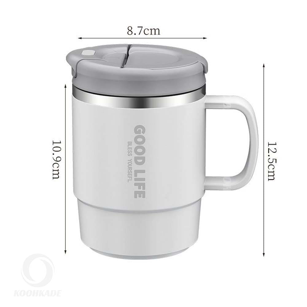 تراول ماگ GOOD LIFE مدل 550ML | خرید تراول ماگ گود لایف | قیمت تراول ماگ 550 میلی لیتری | خرید تراول ماگ نیم لیتری | تراول ماگ دیجی کالا | خرید تراول ماگ | تراول ماگ دسته دار | تراول ماگ با قاشق | کوهکده