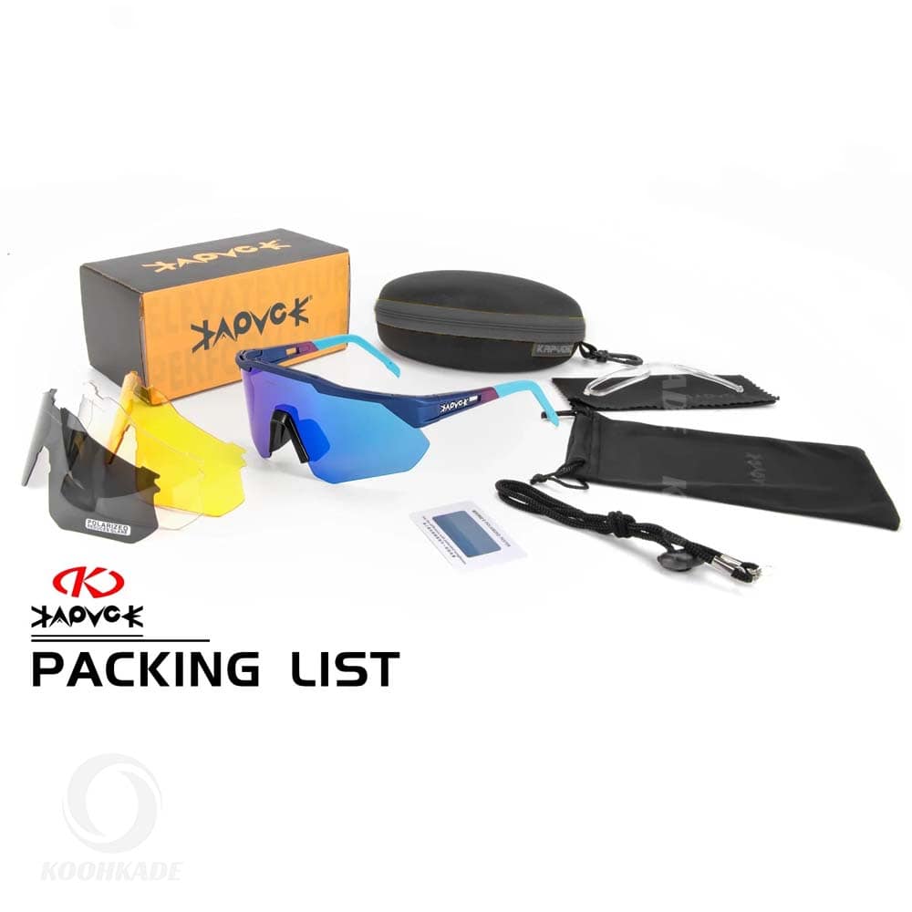 عینک 4 لنز KAPVOE TK9027-04 مدل BLA | خرید عینک 4 لنز | قیمت عینک دوچرخه سواری | خرید عینک دوچرخه | عینک کوهنوردی | قیمت عینک طبیعتگردی | عینک ورزشی | کوهکده