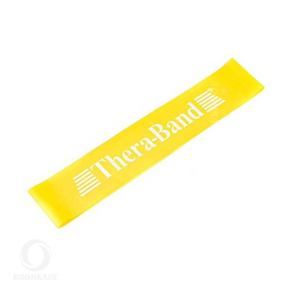 کش YELLOW THERA-BAND مدل MEDIUM| کش لوپ ترابند مدل مدیوم| کش پیلاتس | کش لوپ ترابند مدل زرد رنگ | کش ترابند مدیوم