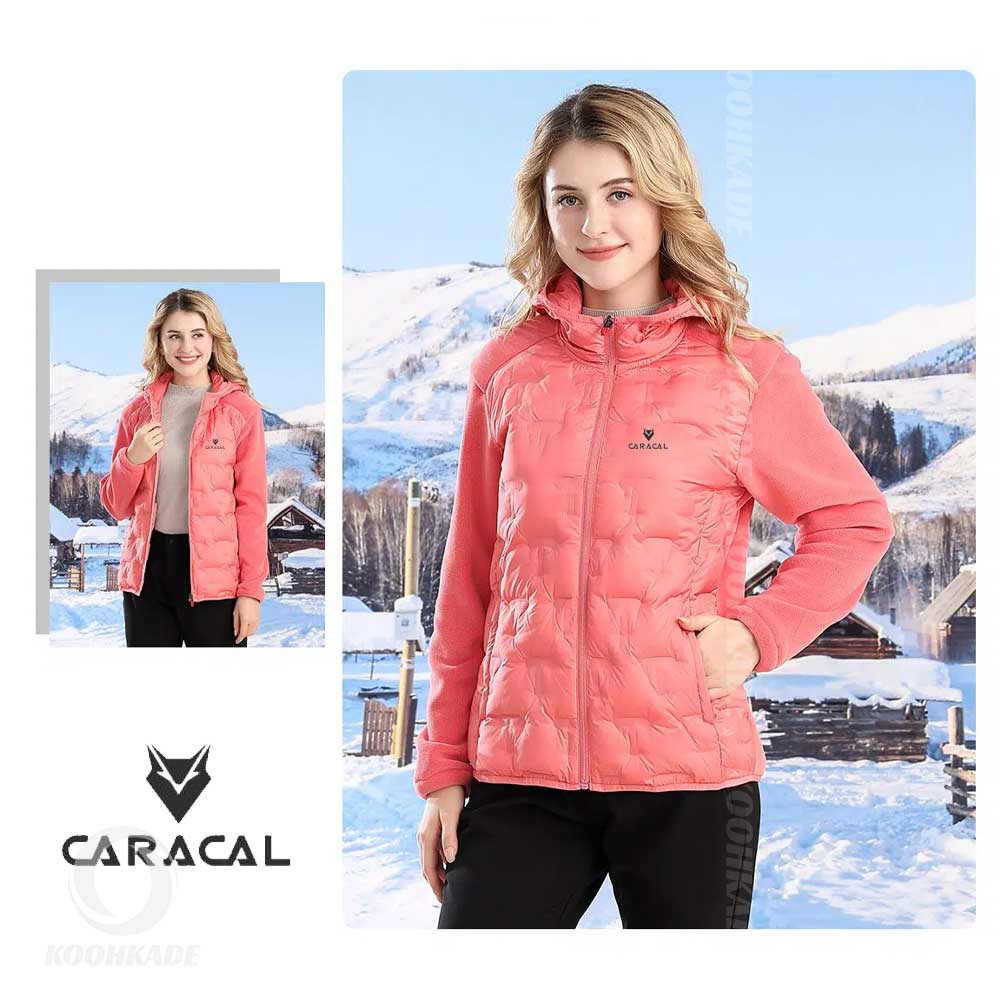 کاپشن پر سبک زنانه کاراکال C3115B|خرید کاپشن caracal مناسب کمپینگ |قیمت کاپشن کاراکال زنانه |خرید کاپشن زنانه به صورت اقساطی