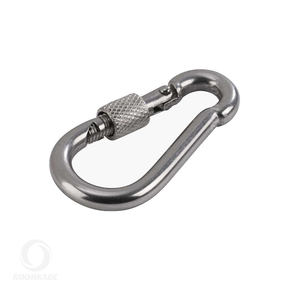 کارابين پيچي مدل Locking Carabiner|قلاب کوهنوردی |قلاب مناسب طناب کوهپیمایی |کارابین فلزی مناسب کوهنوردی |خرید قلاب مناسب طناب کوه