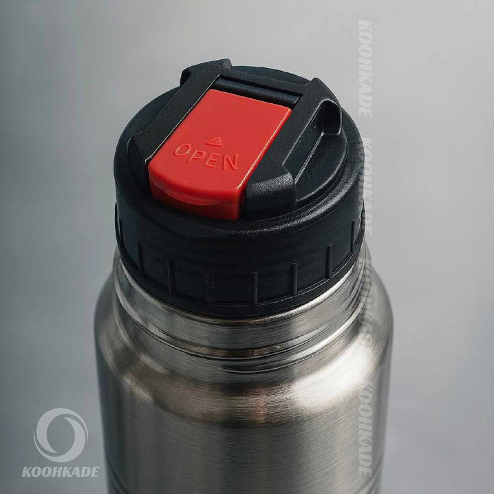 فلاسک UNIQUE حجم 0.5L| فلاسک مدل خط دار گنجایش 0.5 لیتر | فلاسک یونیک ظرفیت 0.5 لیتر استیل | خرید فلاسک یونیک نیم لیتری از کوهکده