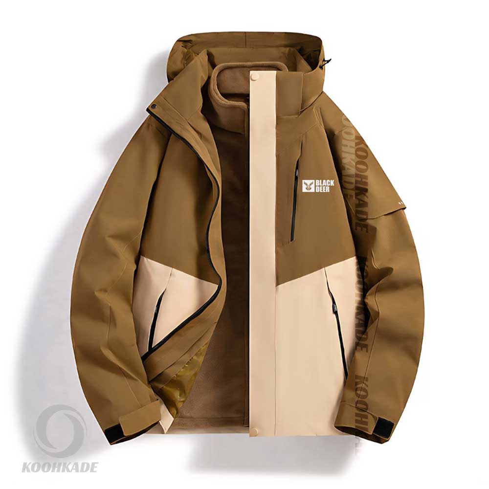 کاپشن دوپوش BLACK DEER W55661-1|کاپشن مردانه بلک دیر|کاپشن زنانه بلک دیر|کاپشن دو پوش کوهکده