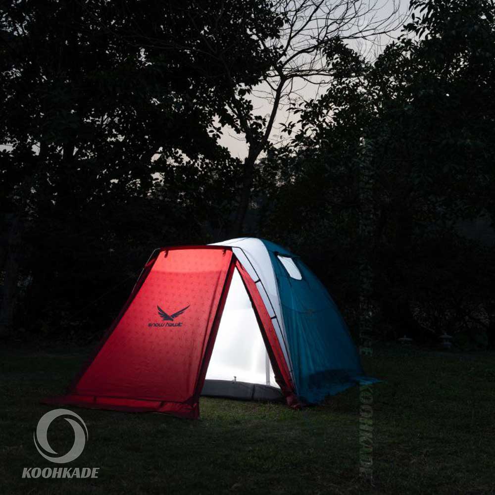 چادر سه نفره SNOWHAWK Green Nature T5113|چادر دو پوش 4 نفره انباری داری گرین نیچر اسنوهاک |چادر طبیعتگردی اسنوهاک سه نفره