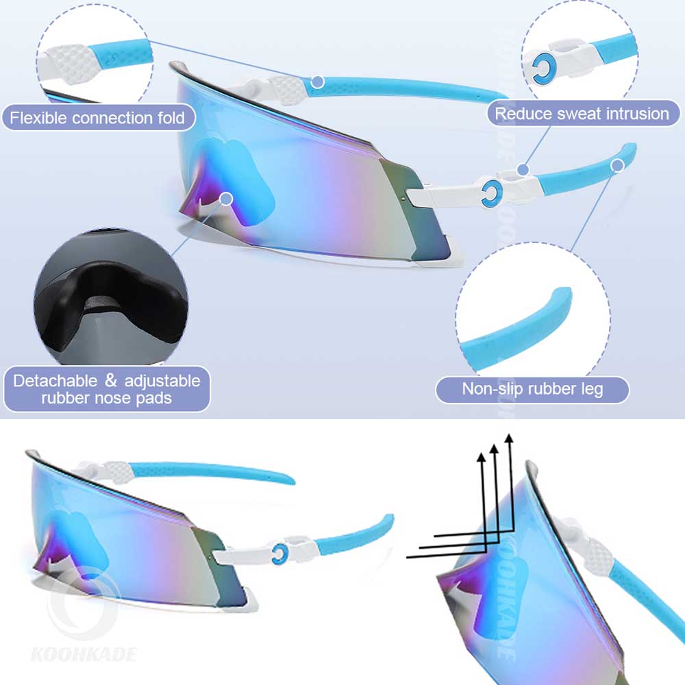 عینک دوچرخهسواری پلاریزه حرفهای 4202|عینک دوچرخه سواری uv400|خرید عینک دودی از کوهکده