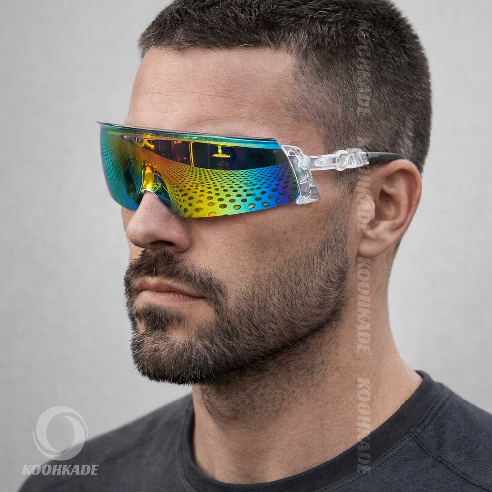 عینک دوچرخهسواری 4202M| عینک دوچرخهسواری حرفهای | عینک ورزشی پلاریزه | UV400 | لنز پلیکربنات | فریم TR90 | مناسب آقایان و بانوان