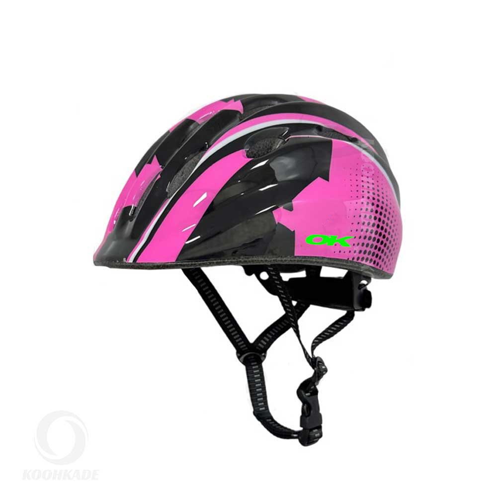 کلاه دوچرخه بچگانه OK مدل BO22-M| خرید کلاه دوچرخه بچه گانه | کلاه دوچرخه اورلورد طرح رنگارنگ | کلاه قناری دوچرخه سواری | کوهکده