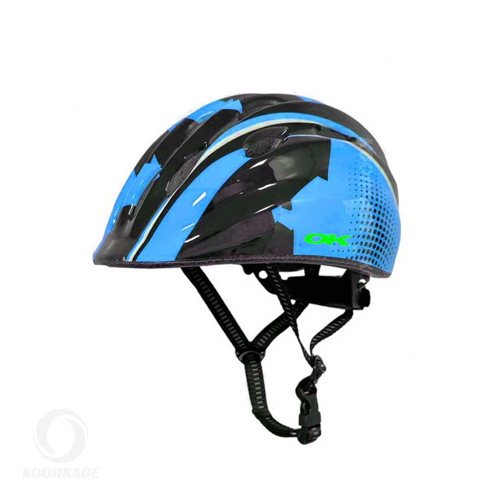 کلاه دوچرخه بچگانه OK مدل BB22-M | خرید کلاه دوچرخه بچه گانه | کلاه دوچرخه اورلورد طرح رنگارنگ | کلاه قناری دوچرخه سواری | کوهکده