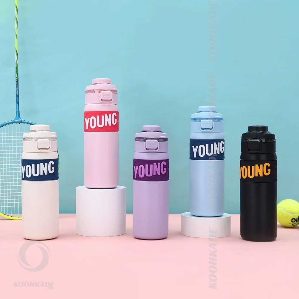 تراول ماگ دو حالته YOUNG حجم 650ML|فلاسک استیل |فلاسک مسافرتی |فلاسک نوشیدنی گرم و سرد |ماگ قهوه | لیوان کمپینگ و کوهنوردی