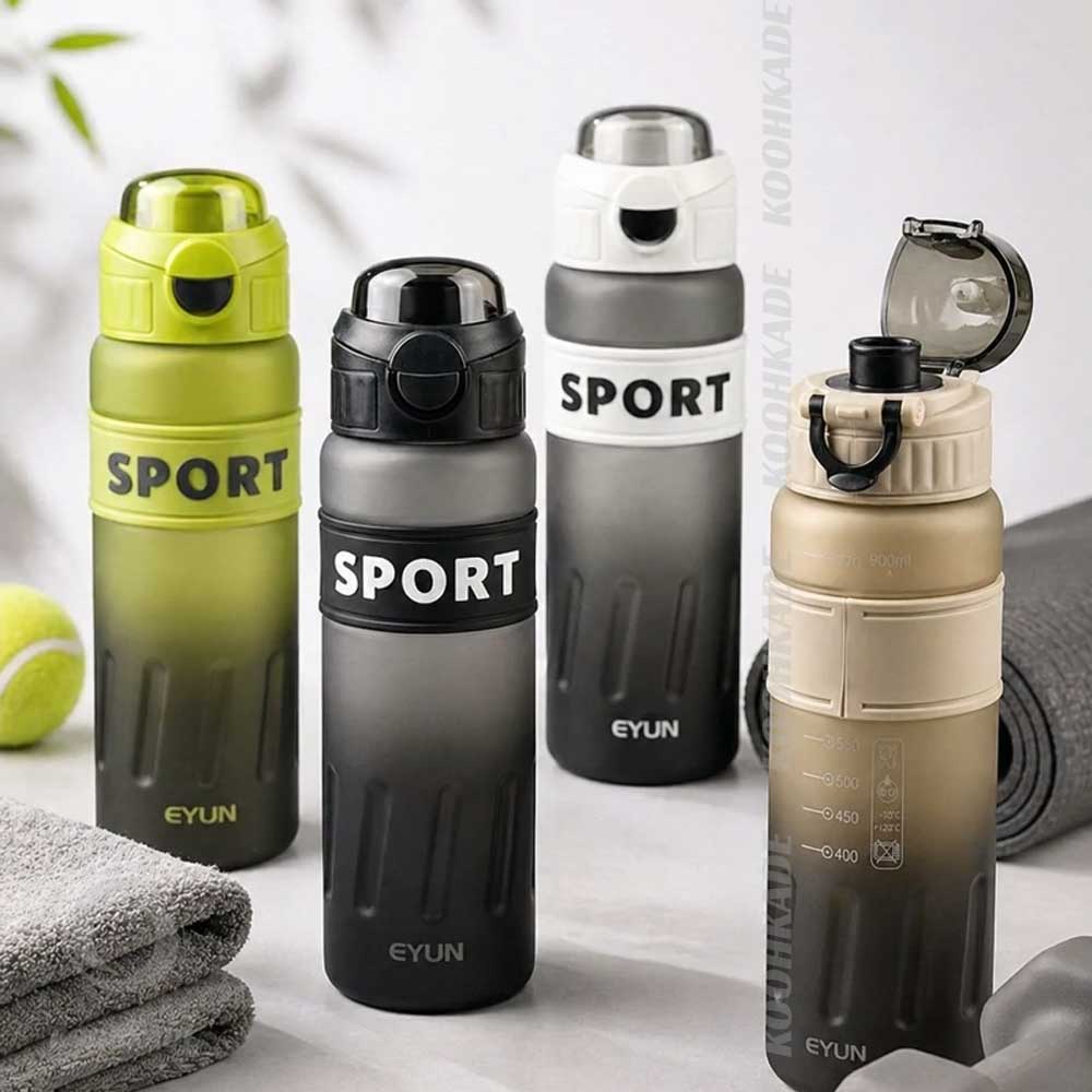 قمقمه EYUN SPORT MAT حجم 900 میلی لیتر|قمقمه ایوان نایس | قمقمه ورزشی | قمقمه باشگاهی | قمقمه کمپینگ |قمقمه شیشه ای | قمقمه مدرسه | قمقمه ۱ لیتر