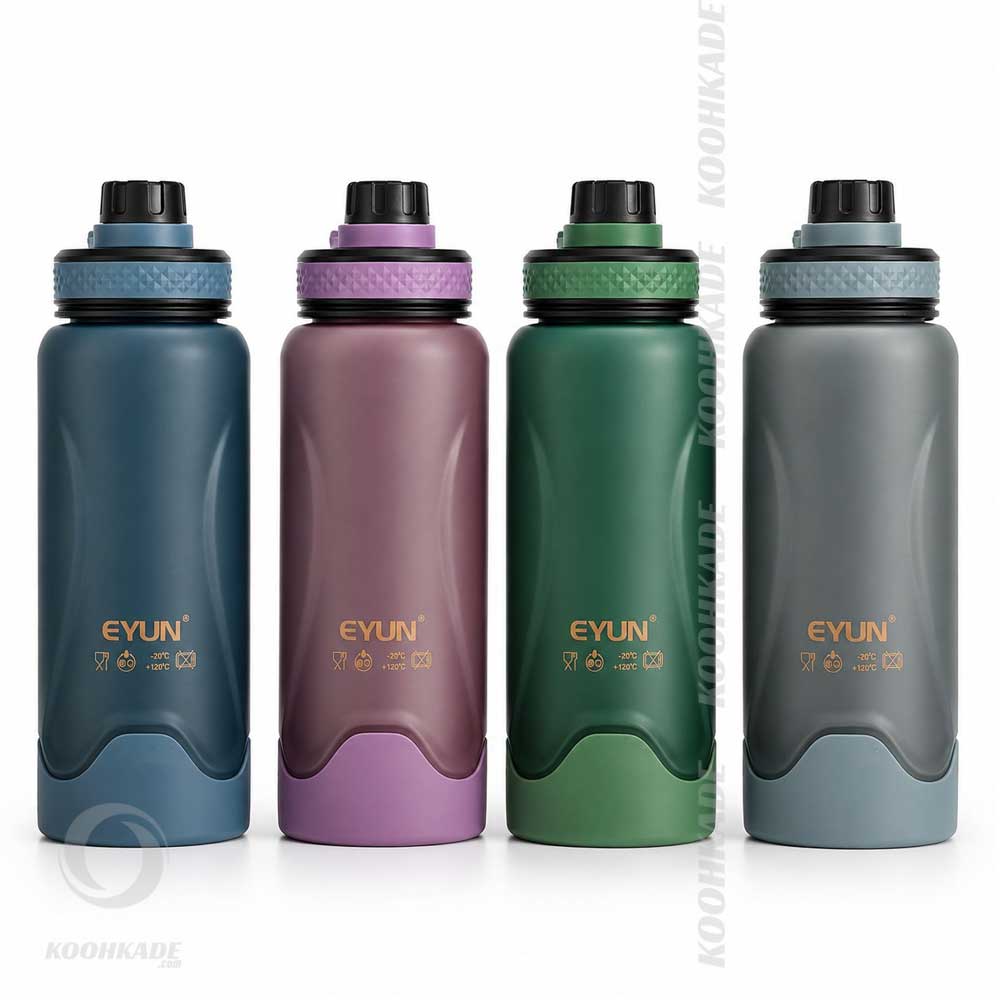 قمقمه EYUN BOTTLE SILICON حجم 1 لیتر|قمقمه ایوان نایس | قمقمه ورزشی | قمقمه باشگاهی | قمقمه کمپینگ |قمقمه شیشه ای | قمقمه مدرسه | قمقمه ۱ لیتر